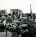 Debris being used as fill in the Cape Porpoise Pier.